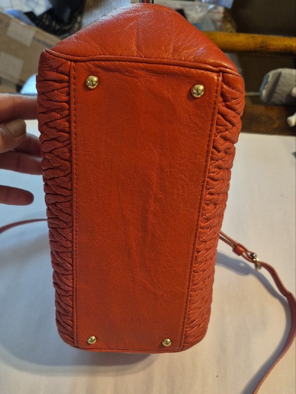 Coach MINI Coral Quilted Leather Shoulder Bag with Gold Hardware - Picture 7 of 10